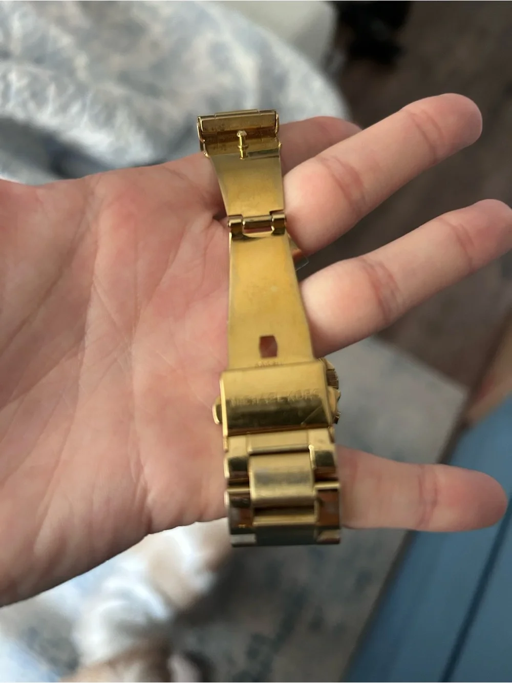 Michael Kors Gold-Tone Mother-of-Pearl Dial Bracelet Watch